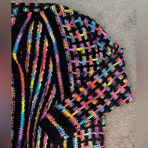 Rainbow fringe cardigan